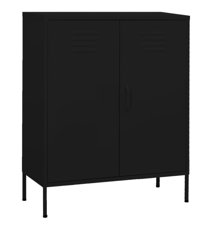 Armoire de rangement Noir 80x35x101,5 cm Acier | Mobilier & Déco