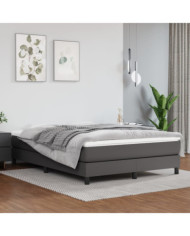 Matelas de lit à ressorts ensachés Gris 140x190x20cm Similicuir | Mobilier & Déco
