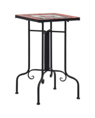 Table de bistro mosaïque Terre cuite et blanc Céramique | Mobilier & Déco