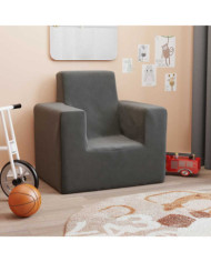 Canapé pour enfants Anthracite Peluche douce | Mobilier & Déco