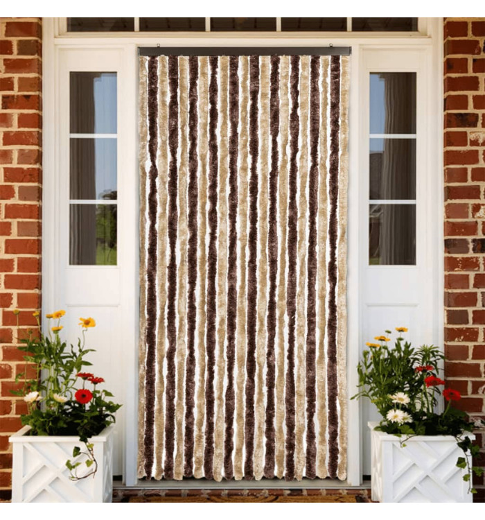 Moustiquaire Beige et marron clair 90x200 cm Chenille | Mobilier & Déco