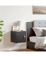 Armoire murale Noir 31,5x30x30 cm Bois de pin massif | Mobilier & Déco