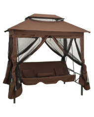 Belvédère convertible en balancelle Café | Mobilier & Déco