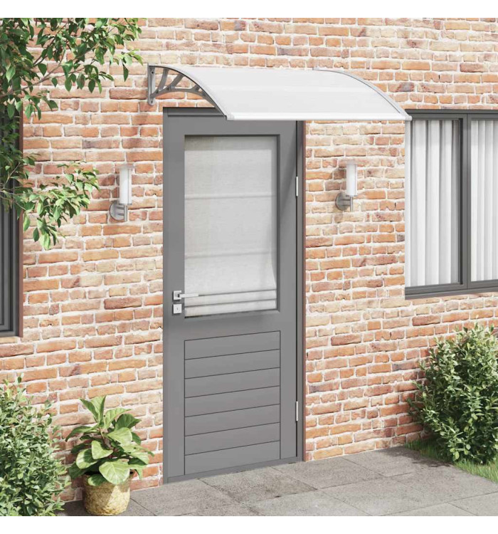 Auvent de porte Gris 120 x 100 cm PC | Mobilier & Déco