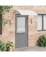 Auvent de porte Gris 120 x 100 cm PC | Mobilier & Déco