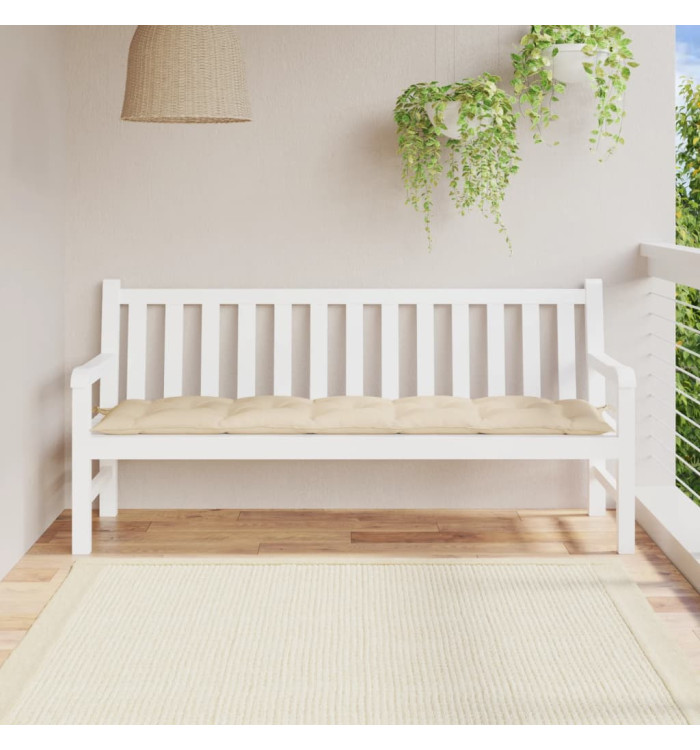 Coussin de banc de jardin beige 180x50x7 cm tissu oxford | Mobilier & Déco