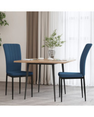 Chaises à manger lot de 2 Bleu Velours | Mobilier & Déco
