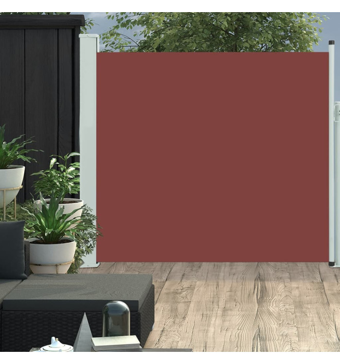 Auvent latéral rétractable de patio 170x300 cm Marron | Mobilier & Déco
