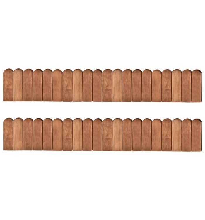Rouleaux de bordure 2 pcs 120 cm bois de pin imprégné | Mobilier & Déco