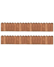 Rouleaux de bordure 2 pcs 120 cm bois de pin imprégné | Mobilier & Déco
