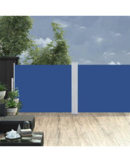 Auvent latéral rétractable de patio 170x1200 cm Bleu | Mobilier & Déco