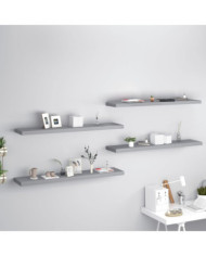 Étagères murales flottantes 4 pcs gris 120x23,5x3,8 cm MDF | Mobilier & Déco