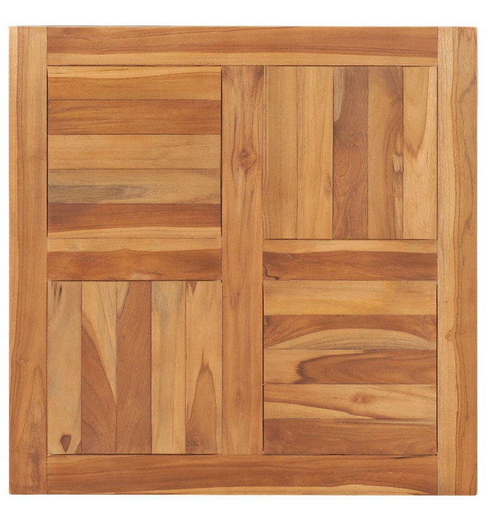 Dessus de table Bois de teck solide 70x70x2,5 cm | Mobilier & Déco