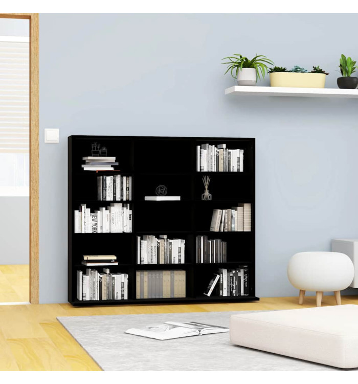 Armoire à CD Noir 100x23x89,5 cm Aggloméré | Mobilier & Déco