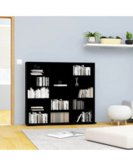 Armoire à CD Noir 100x23x89,5 cm Aggloméré | Mobilier & Déco