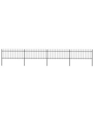 Clôture de jardin avec dessus en lance Acier 6,8x0,8 m Noir | Mobilier & Déco