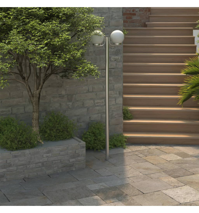 Lampadaire de jardin 2 lampes 220 cm | Mobilier & Déco