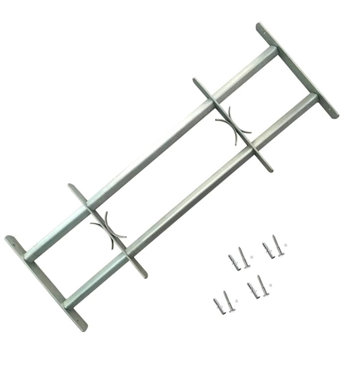 Grille réglable de sécurité de fenêtres et 2 barres 1000-1500mm | Mobilier & Déco