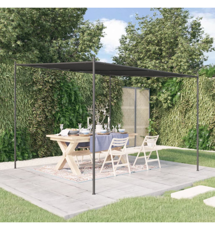 Belvédère anthracite 3x3 m 180 g/m² tissu et acier | Mobilier & Déco