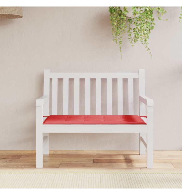 Coussin de banc de jardin rouge 100x50x3 cm tissu oxford | Mobilier & Déco