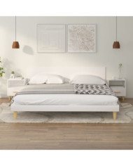 Tables de chevet 2 pcs blanc brillant 40x35x47 cm | Mobilier & Déco