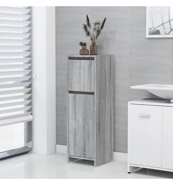 Armoire de bain Sonoma gris 30x30x95 cm Bois d'ingénierie | Mobilier & Déco