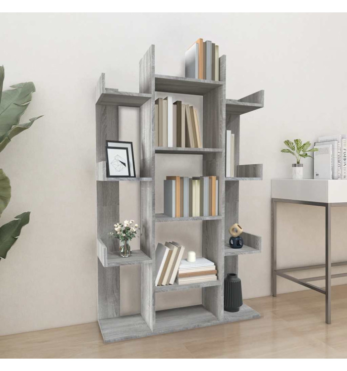 Bibliothèque Sonoma gris 86x25,5x140 cm Bois d'ingénierie | Mobilier & Déco