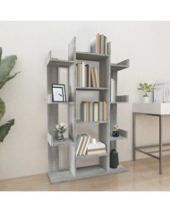 Bibliothèque Sonoma gris 86x25,5x140 cm Bois d'ingénierie | Mobilier & Déco