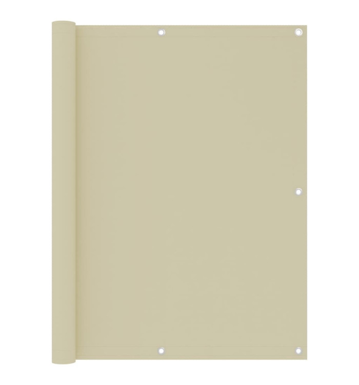 Écran de balcon Crème 120x400 cm Tissu Oxford | Mobilier & Déco
