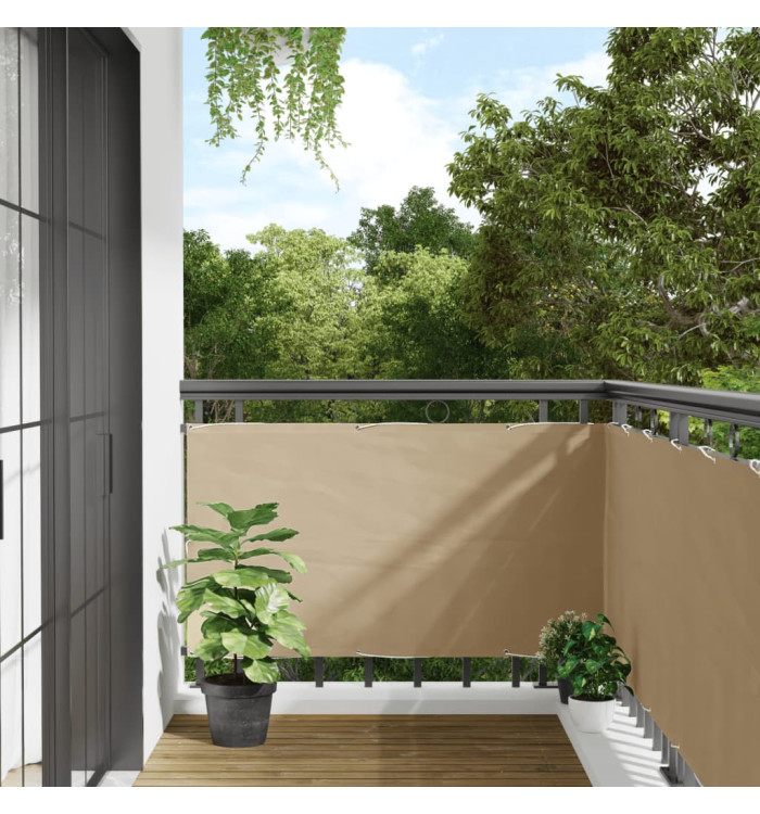 Écran de balcon Beige 75x300 cm Tissu Oxford | Mobilier & Déco