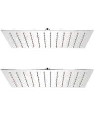 Pomme de douche plongeante 2 pcs Acier inoxydable 20x30 cm | Mobilier & Déco