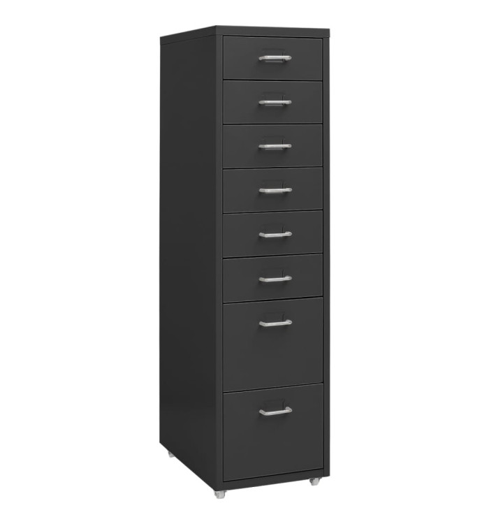 Classeur mobile Anthracite 28x41x109 cm Métal | Mobilier & Déco