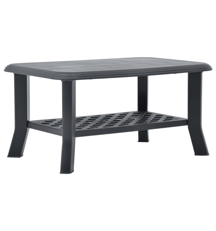 Table basse Anthracite 90x60x46 cm Plastique | Mobilier & Déco