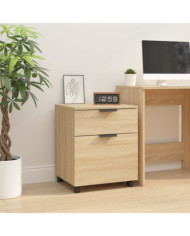 Classeur mobile avec roues Chêne sonoma 45x38x54 cm | Mobilier & Déco