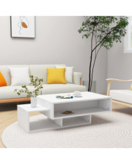 Table basse Blanc 105x55x32 cm Bois d’ingénierie | Mobilier & Déco