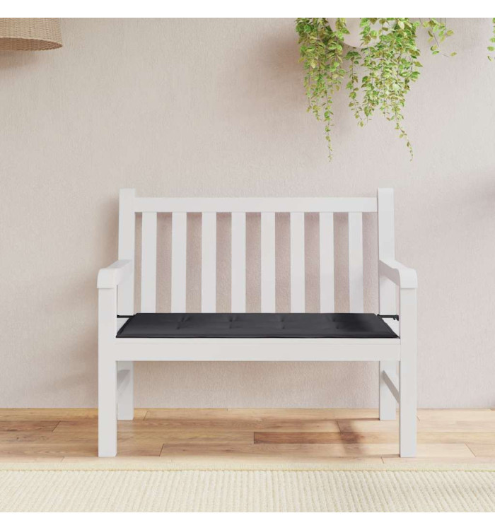 Coussin de banc de jardin noir 120x50x4 cm tissu oxford | Mobilier & Déco