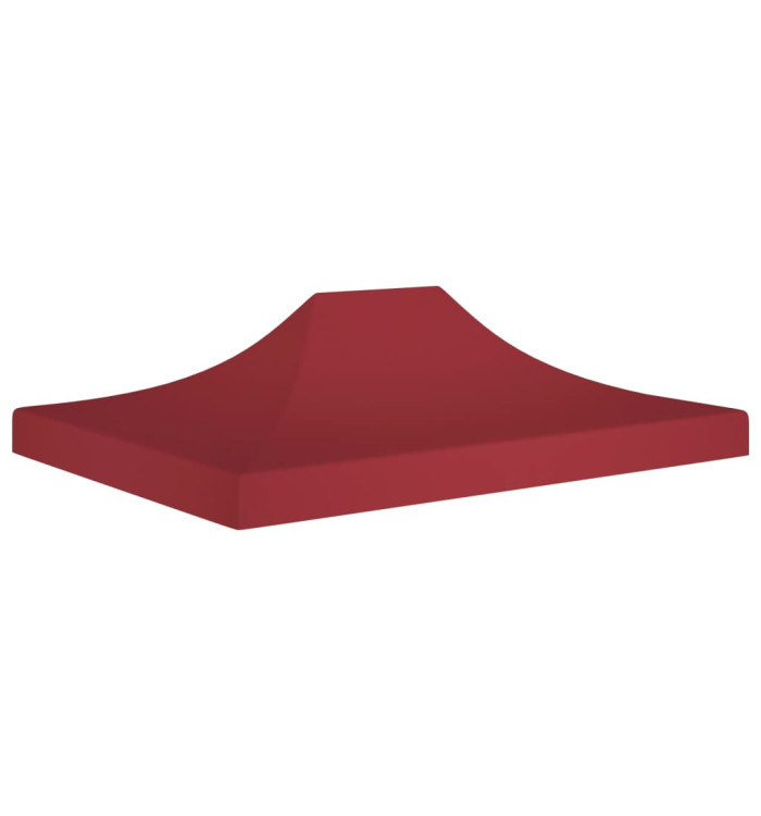 Toit de tente de réception 4x3 m Bordeaux 270 g/m² | Mobilier & Déco