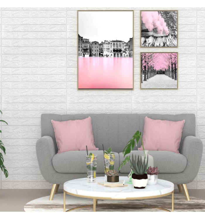 Papier peint 3D autoadhésif Briques 10 pcs Blanc | Mobilier & Déco