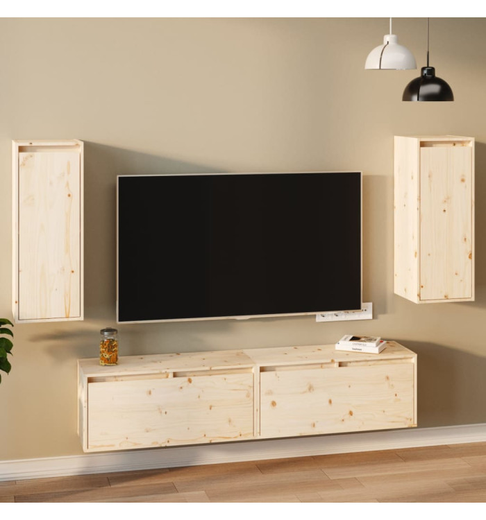Armoires murales 2 pcs 30x30x80 cm Bois de pin massif | Mobilier & Déco