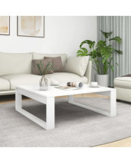 Table basse Blanc 100x100x35 cm Bois d’ingénierie | Mobilier & Déco
