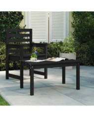 Table de jardin noir 82,5x50,5x45 cm bois massif de pin | Mobilier & Déco