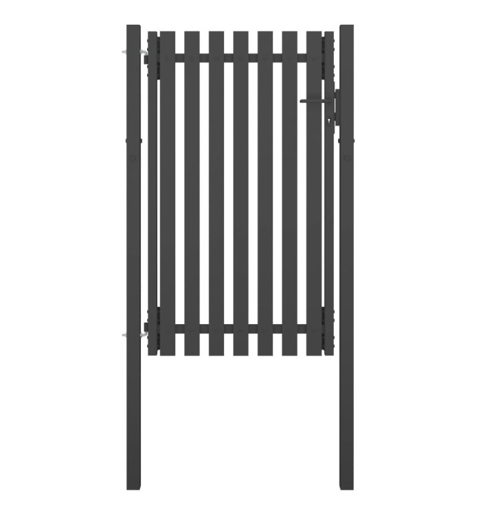 Portail de clôture de jardin Acier 1x2 m Anthracite | Mobilier & Déco