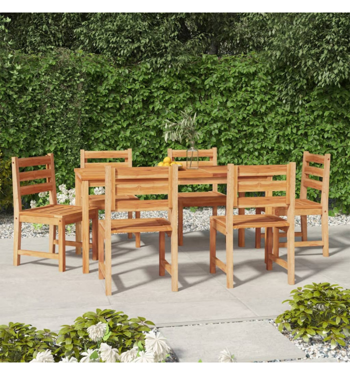 Ensemble à manger de jardin 7 pcs Bois de teck solide | Mobilier & Déco