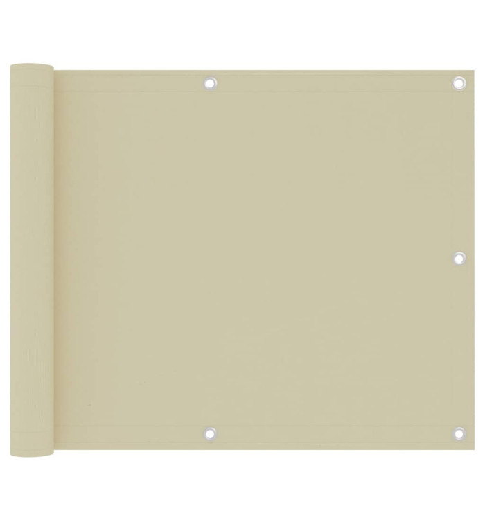 Écran de balcon Crème 75x300 cm Tissu Oxford | Mobilier & Déco