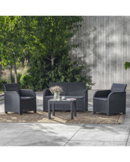Keter Table de jardin Rosalie Graphite | Mobilier & Déco