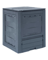 Bac à compost de jardin Gris 60x60x73 cm 260 L | Mobilier & Déco