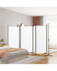 Cloison de séparation 6 panneaux Blanc 520x180 cm Tissu | Mobilier & Déco
