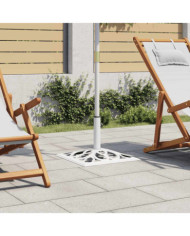 Socle de parasol Blanc 12 kg 49 cm Fonte | Mobilier & Déco