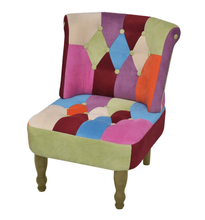 Chaise française au design patchwork tissu | Mobilier & Déco