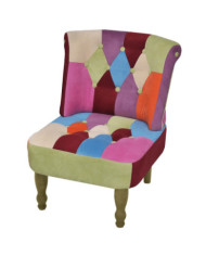 Chaise française au design patchwork tissu | Mobilier & Déco